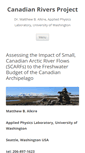 Mobile Screenshot of canadianriversproject.org
